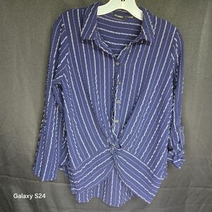 Blue Striped Women's Top